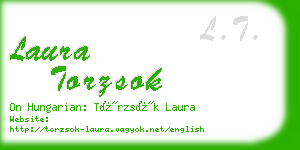 laura torzsok business card
